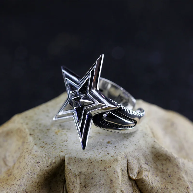 

Authentic 100% 925 sterling Silver Dazzling Star Rings Compatible With European Fit Original Ring Jewelry