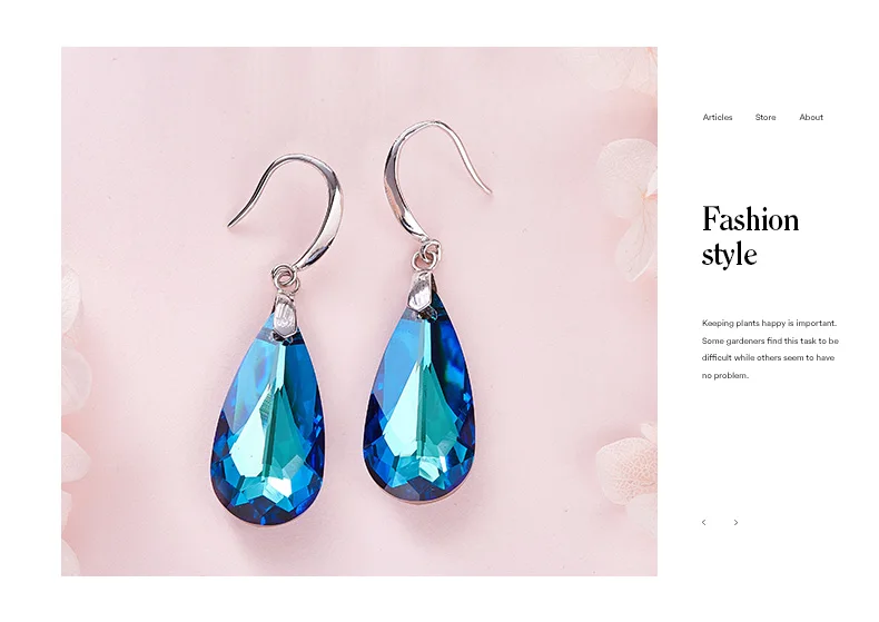 Swarovski Crystals Drop Earrings (14)