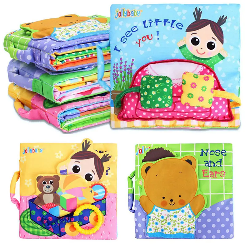 

Australia Dila 3D Cloth Book Toddler Infant Baby Kids Non-Toxic Fabric Soft Cognize Early Educational Development Toys Rattle