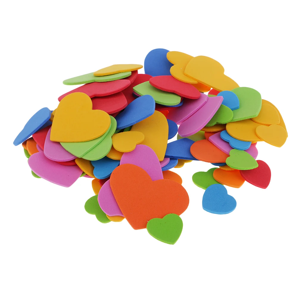 200pcs Love Heart Shape EVA Foam Embellishment for Scrapbooking Kids Craft Card Making