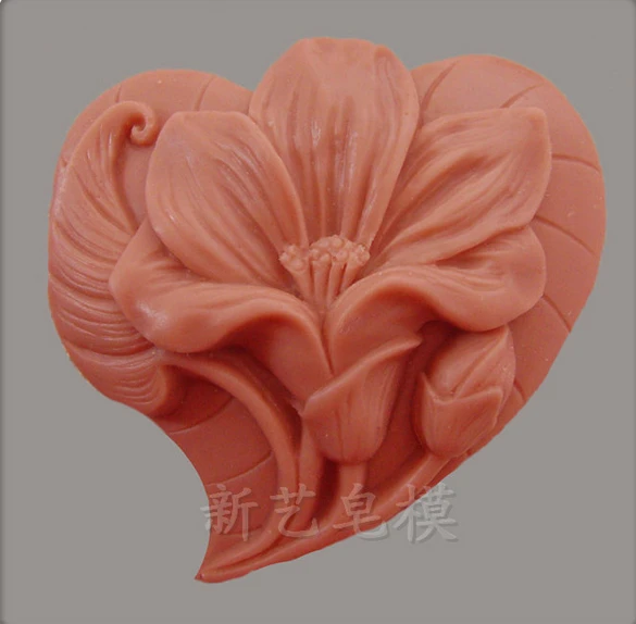 

Great-Mold 3D Heart Flower Soap Mold Cake Mold DIY Silicone Mold for Soap