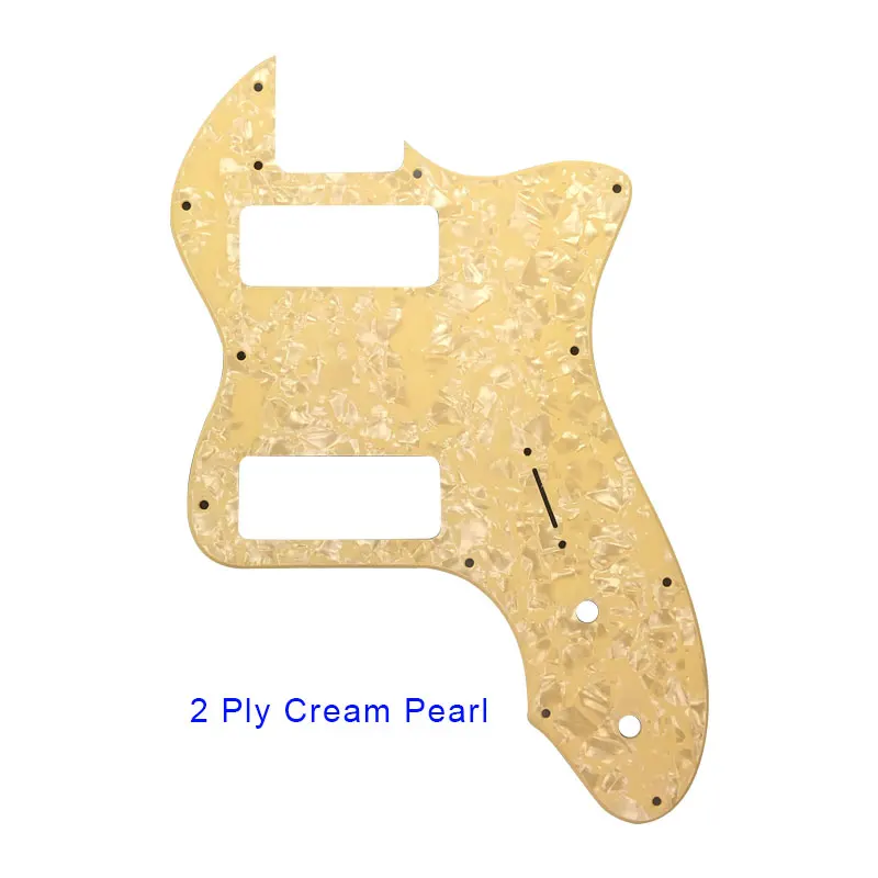 Запчасти для гитары Pleroo-для классической серии '72 Telecaster Tele Thinline Guitar pickguard Scartch Plate с пикапами Humbucker P90 - Цвет: 2Ply Cream Pearl