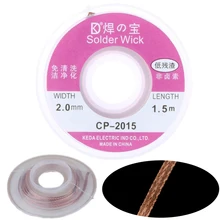 1PCS / 5PCS Desoldering Braid 2.0mm Solder Wick Remover Sucker Flux Wick Cable Copper Wire Lead Length 150cm