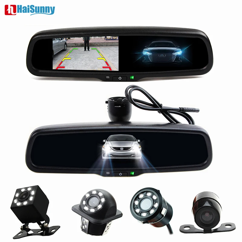 HaiSunny HD 4.3 inch Electronic Auto Dimming Rearview Mirror With