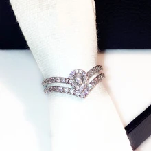 TYME 2018 luxury big cubic zirconia rings for women silver color wedding rings nice quality party jewelry anillos mujer bague