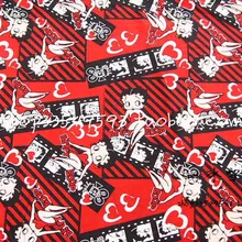 Сексуальная Betty Boop Хлопчатобумажная Ткань для шитья Жир квартал лоскутное кукла девушка постельные принадлежности Пэчворк 50*110 см