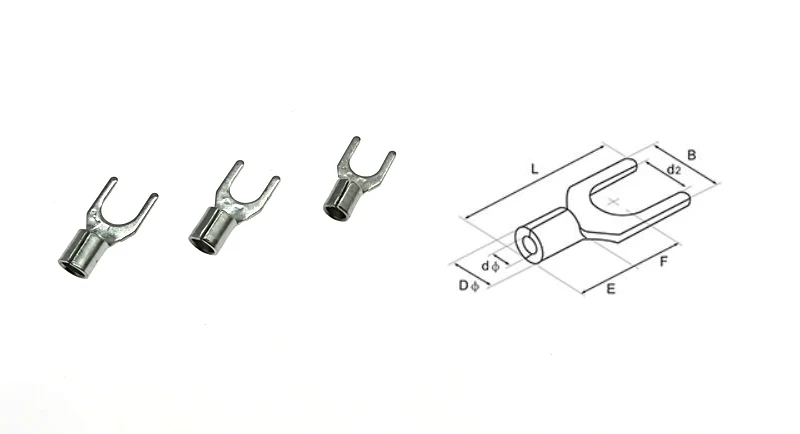 SNB spade bare crimp terminal size