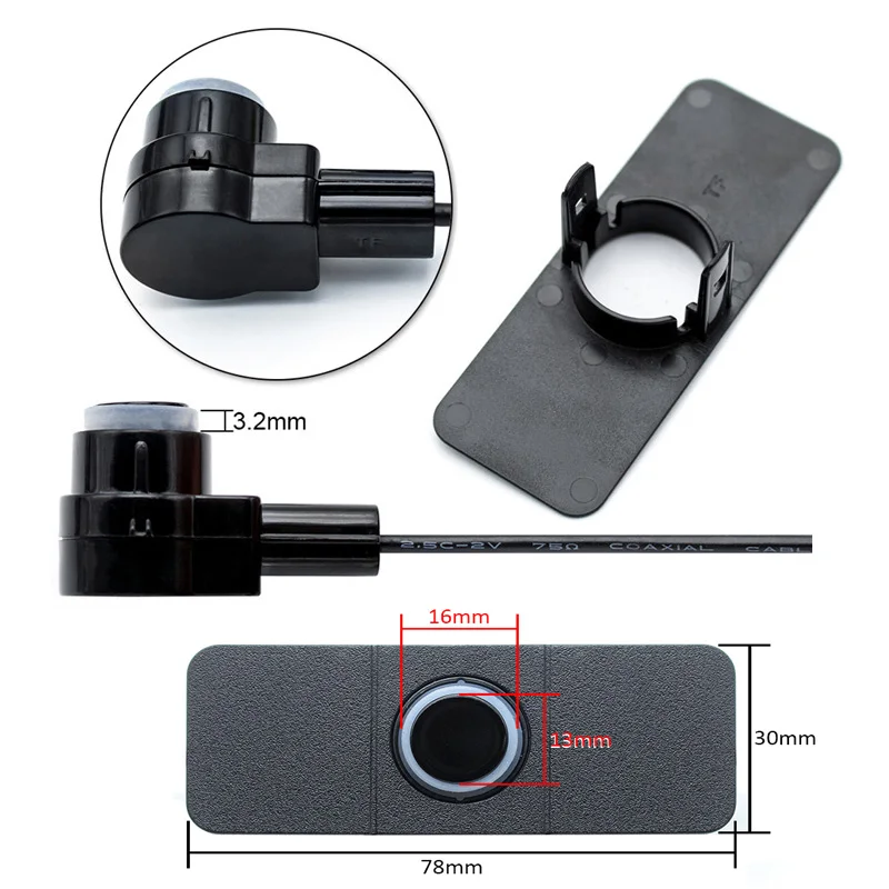 TOPSOURCE Car Parking Sensors Parktronics 6 Colors 13mm Flat Sensors Reverse Backup Radar Sound Buzzer Alarm Adjustable Sound