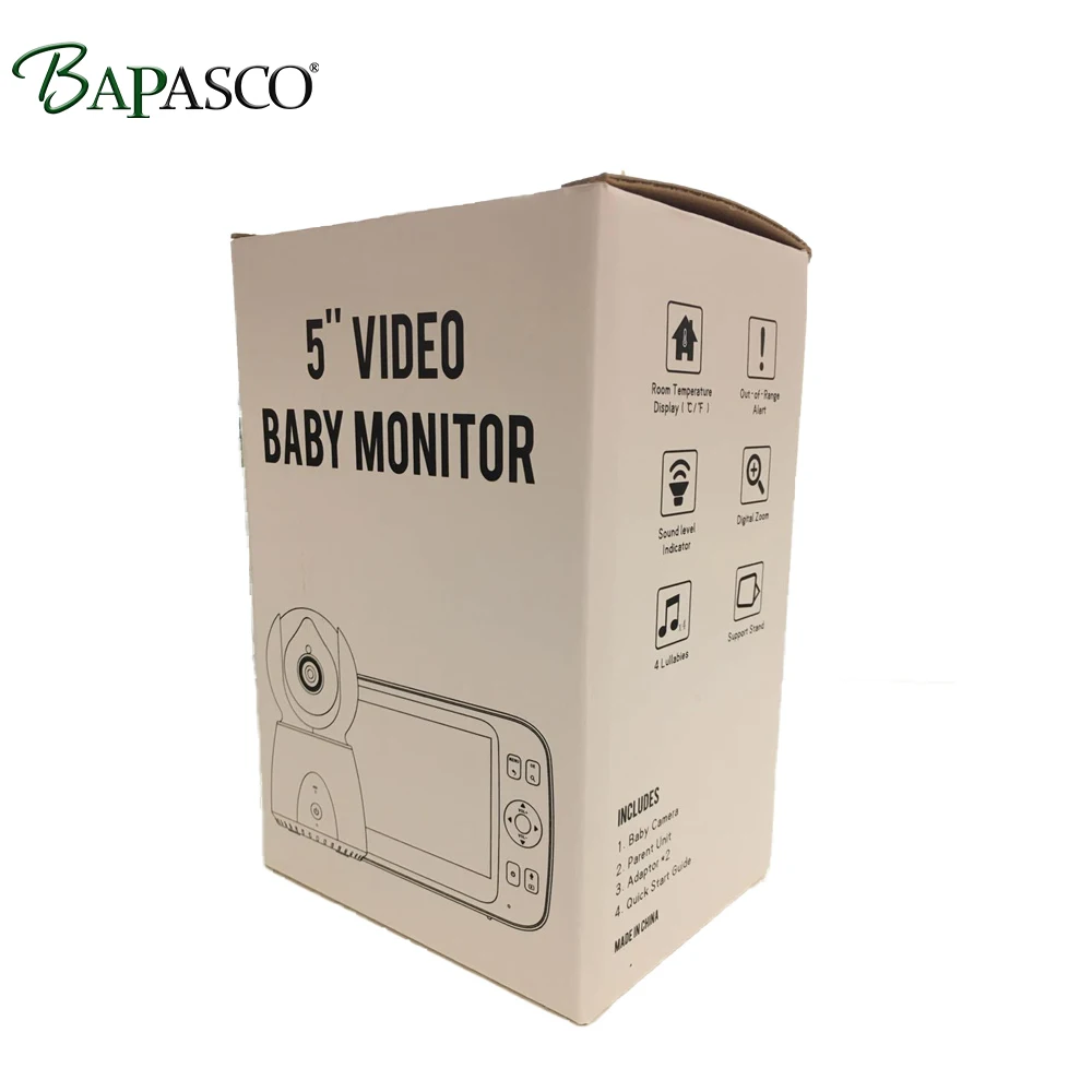 BAPASCO 5 дюймов безопасности камера 2 4G беспроводной неваляшка няня с инфракрасным