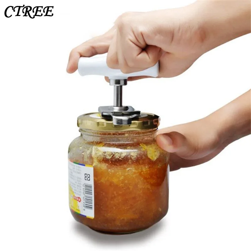 

CTREE 1PCS Openers Stainless Steel Screw Cap Opener Canned Seasoning Bottle Gear Rotation Adjustable Kitchen Accessories C504