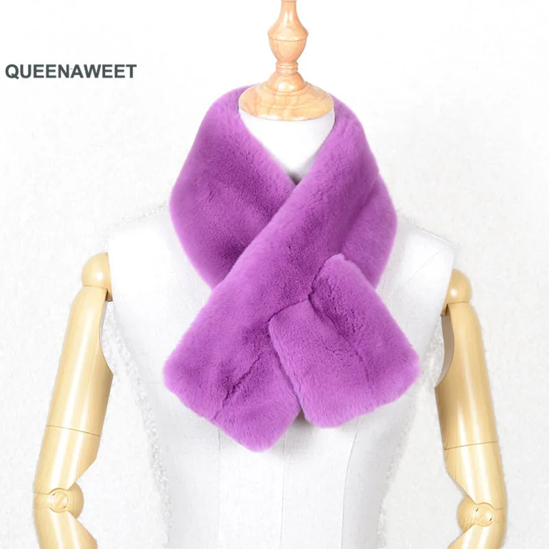 006 бренд Роскошный вязаный женский шарф из натурального меха Рекс воротник теплый для шеи цветные помпоны Снуды оптом и в розницу