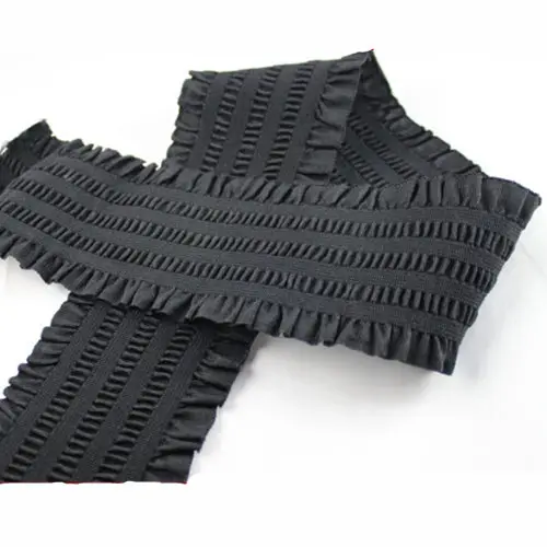 Skirt accessories lace jacquard elastic waistband with elastic rubber band wide elastic belt 7.5cm 2