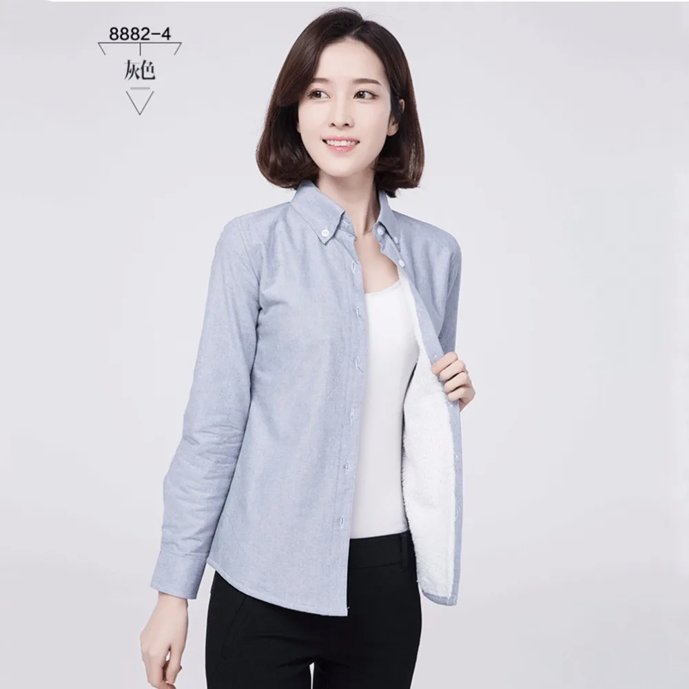 Рубашка женская белая Вельветовая теплая большого размера|blouse brand|blouses plusbrand blouse |