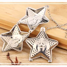 100 шт./лот Star/Love Heart Форма Стиль Нержавеющая сталь ложка для заваривания чая Ложка-ситечко фильтр Кухня инструмент