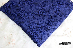 15 цветов нежные кружевные утолщенные тканевые эластичные выдалбливают цветы DIY торт юбка ткань RS132 - Цвет: navy