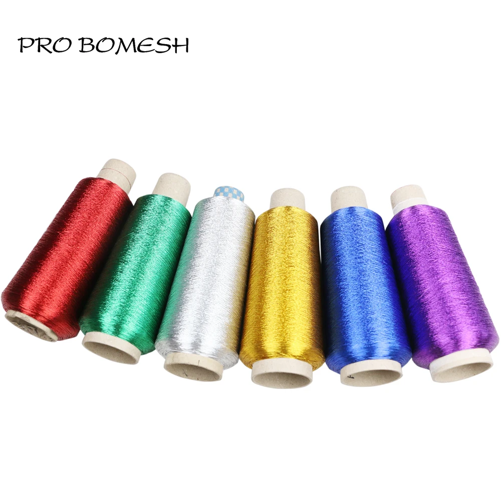 

Pro Bomesh 1pcs/pack 2000m 300D Metallic Thread Wrap Guide Refit Repair Rod Guide Component DIY Rod Building Accessory Pole