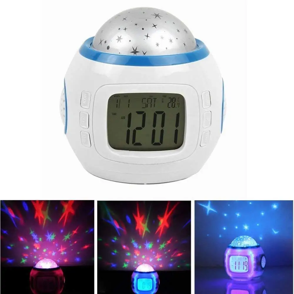  Sky Star Children Baby Room Night Light Projector Lamp Bedroom Music Alarm Clock Color Change Multi - 33017514328