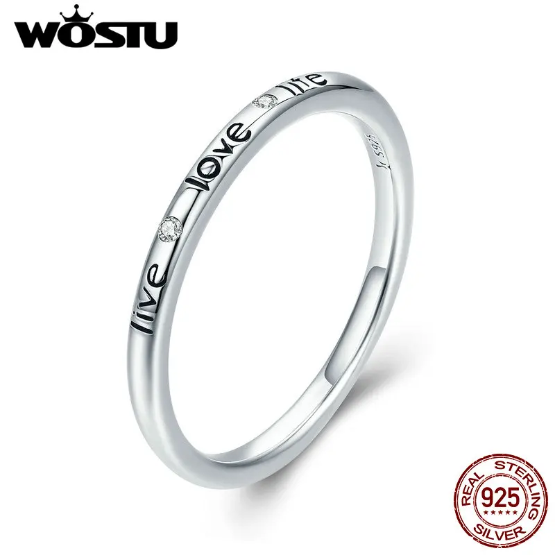 WOSTU, новая коллекция, 925 пробы, серебро, романтическая роза, листья, Женское кольцо на палец, для женщин, свадебное, обручальное, ювелирное изделие - Цвет основного камня: CQR275