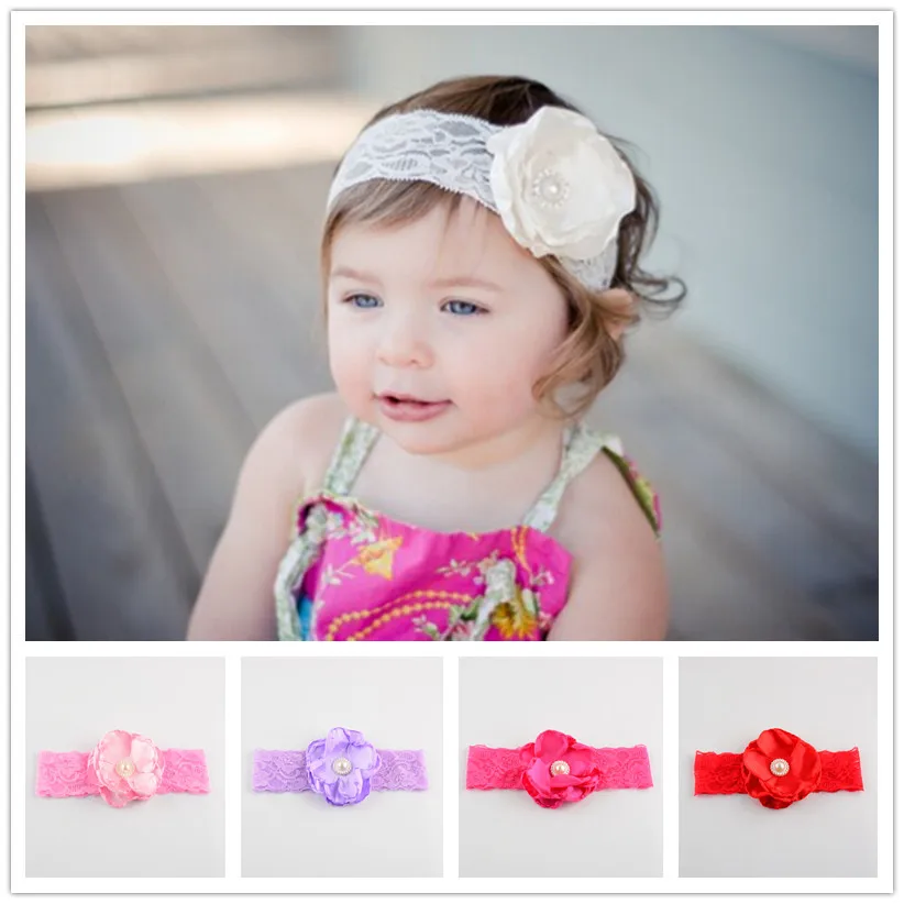 headband, ivory headband, satin singed headband, large flower headband