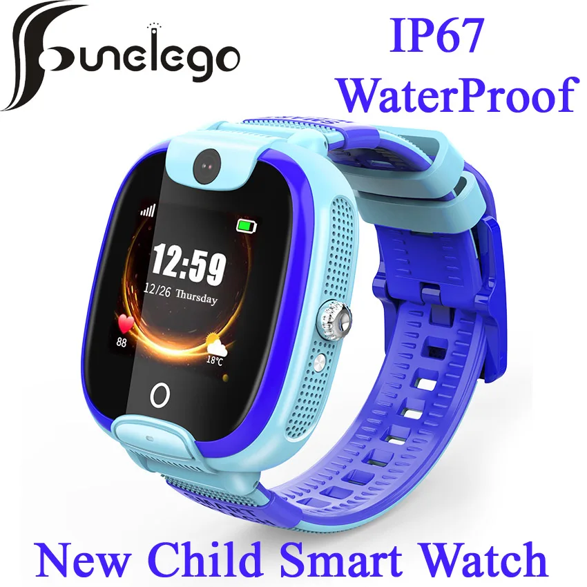 

Funelego Waterproof Swimming Child GPS Tracker Smart Watch Touch Screen SOS Phone Watch For Kids Deep Water Resistant SeTracker