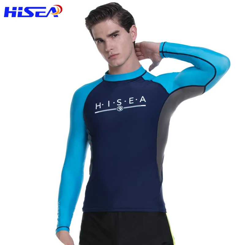 

HISEA Lycra 0.5MM Men Surfing Suit Long Sleeve Wetsuit Swimwear Men Rashguard Swim Shirts Split Wet Suit For Swimming Men