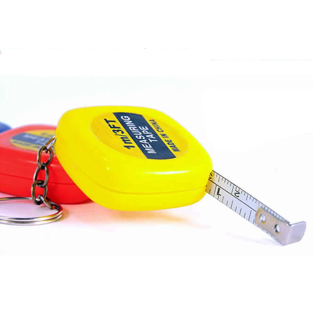 

Hot Sale 1Pcs 1m/3ft Mini Portable Pull Ruler Easy Retractable Ruler Tape Measure Keychain New Color Random Hand Tool
