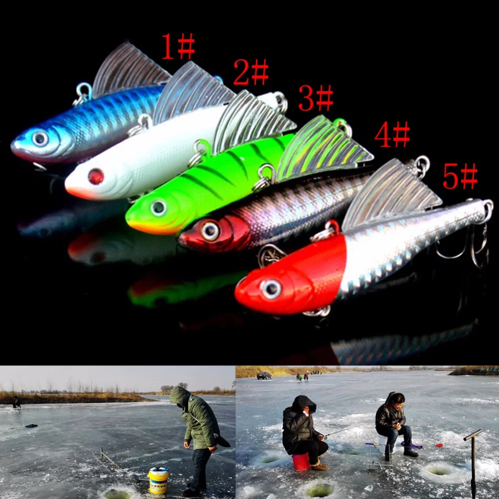 14g 65mm Ice Fishing Tackle Winter Ice Hard Fishing Lures Bait Diving Swivel Jig Wobbler