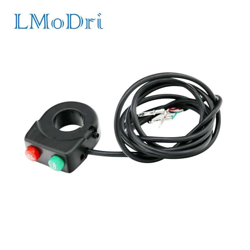

LMoDri 12V Horn HeadLight Switch Black On-Off Button Handlebar Switch Assembly For Motorcycle