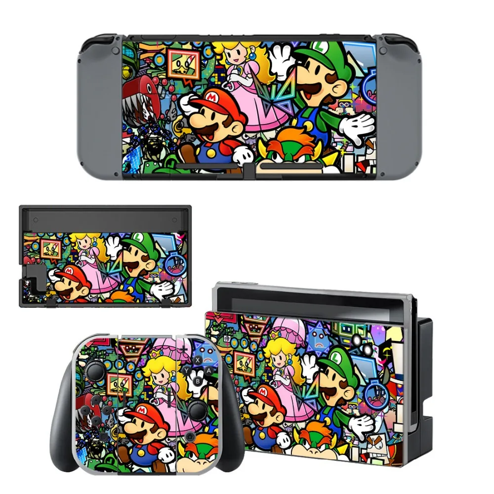 

Game Super Mari o Skin Sticker For Nintend Switch NintendoSwitch Console Controller Vinyl Decal Skin Cover Protector Accessories