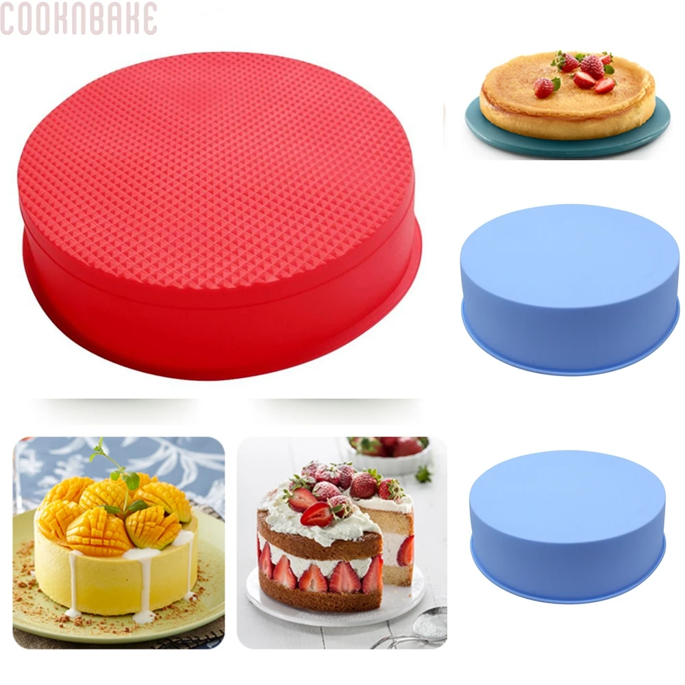 Round Silicone Cake Mold High Temperature Large Microwave Oven Baking Tools Home 10 Inch