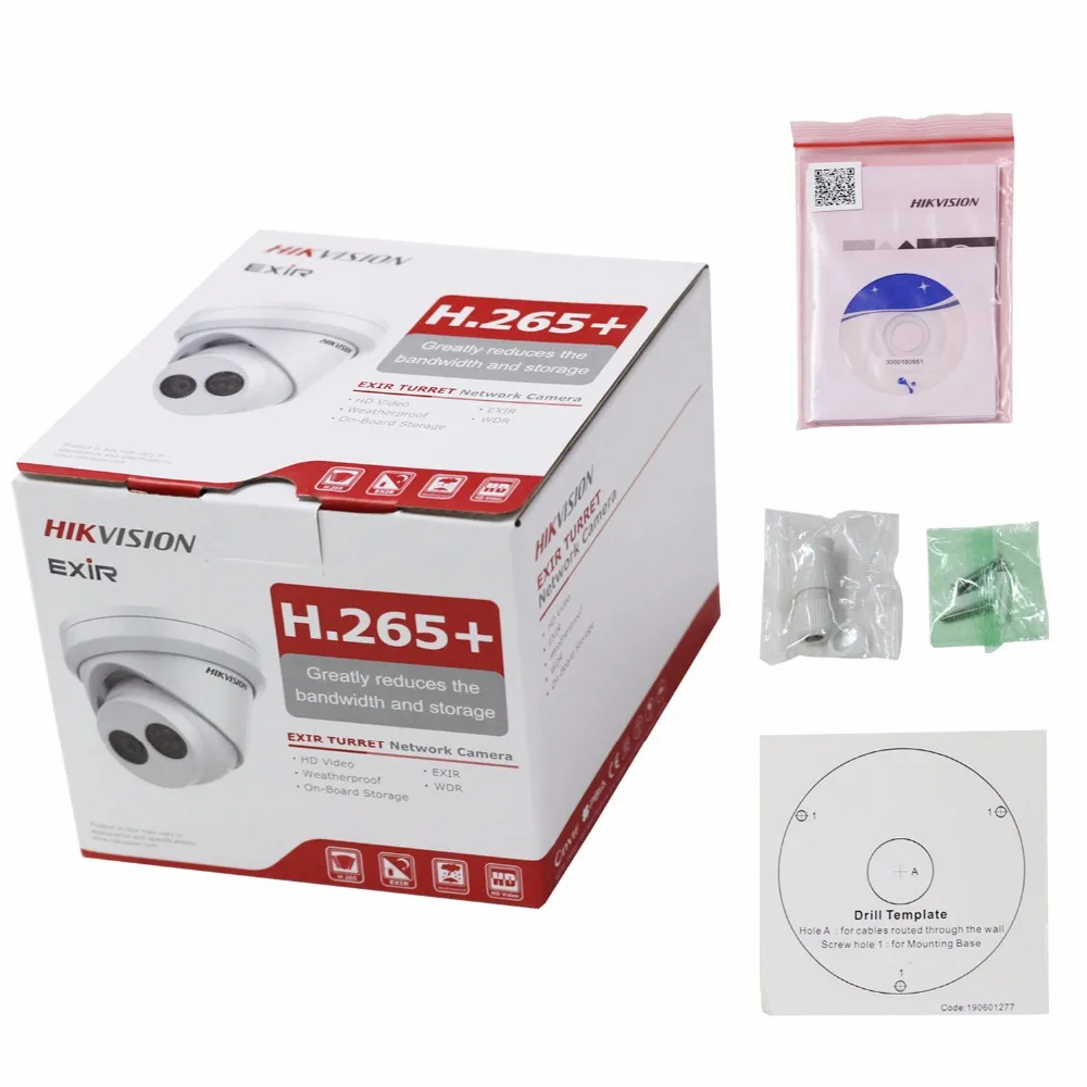 Hikvision CCTV система видеонаблюдения встроенный Plug& Play NVR 4K 2SATA 16CH 16POE& DS-2CD2385FWD-I H.265 8MP IP камера POE