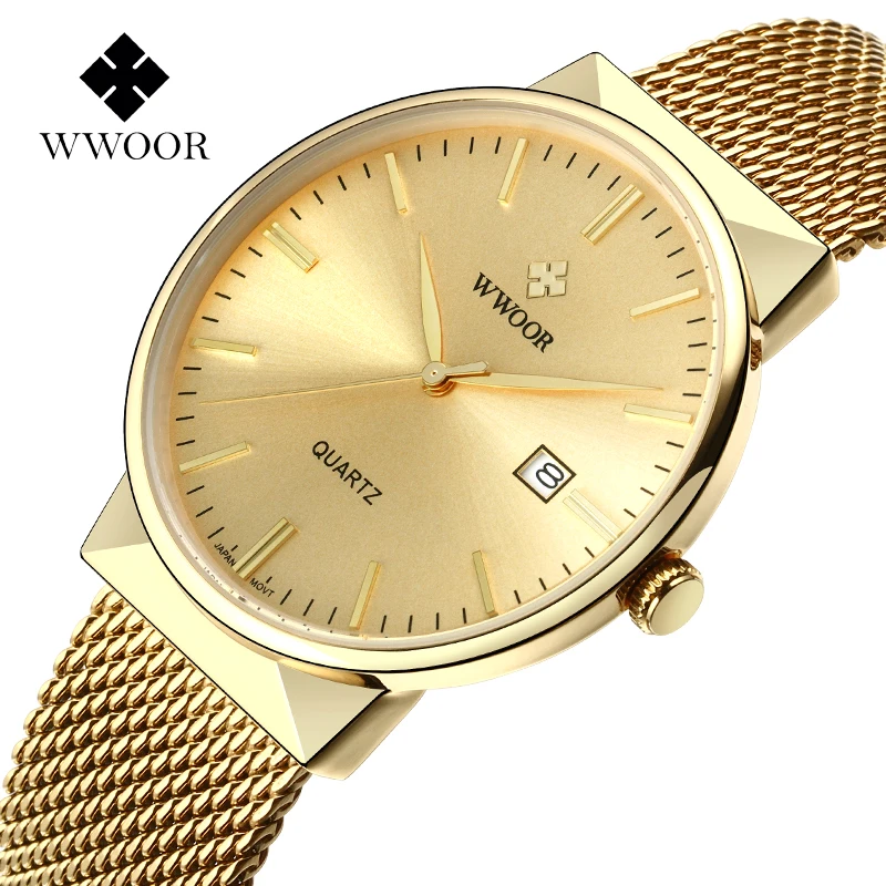 

Gold Wrist Watch Men Top Brand Luxury Famous Male Clock Quartz Waterproof Watch Golden Wristwatch Quartz-watch Relogio Masculino