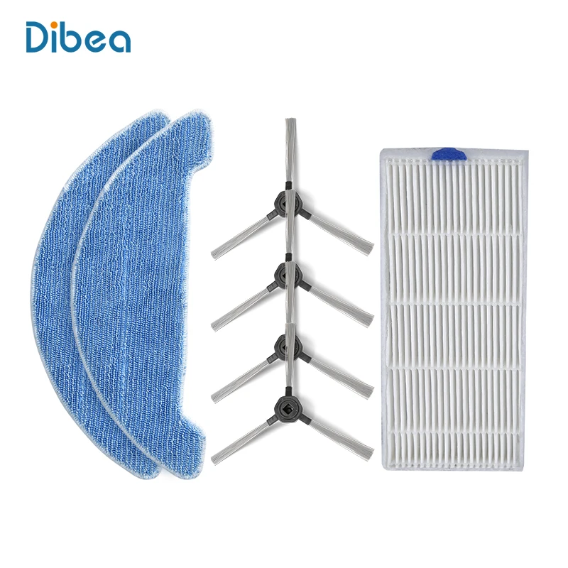 

Spare Parts Replacement including Mop, Side Brush, Hepa for Dibea D960 Powerful Suction Automatic Self-charging Floor Cleaner