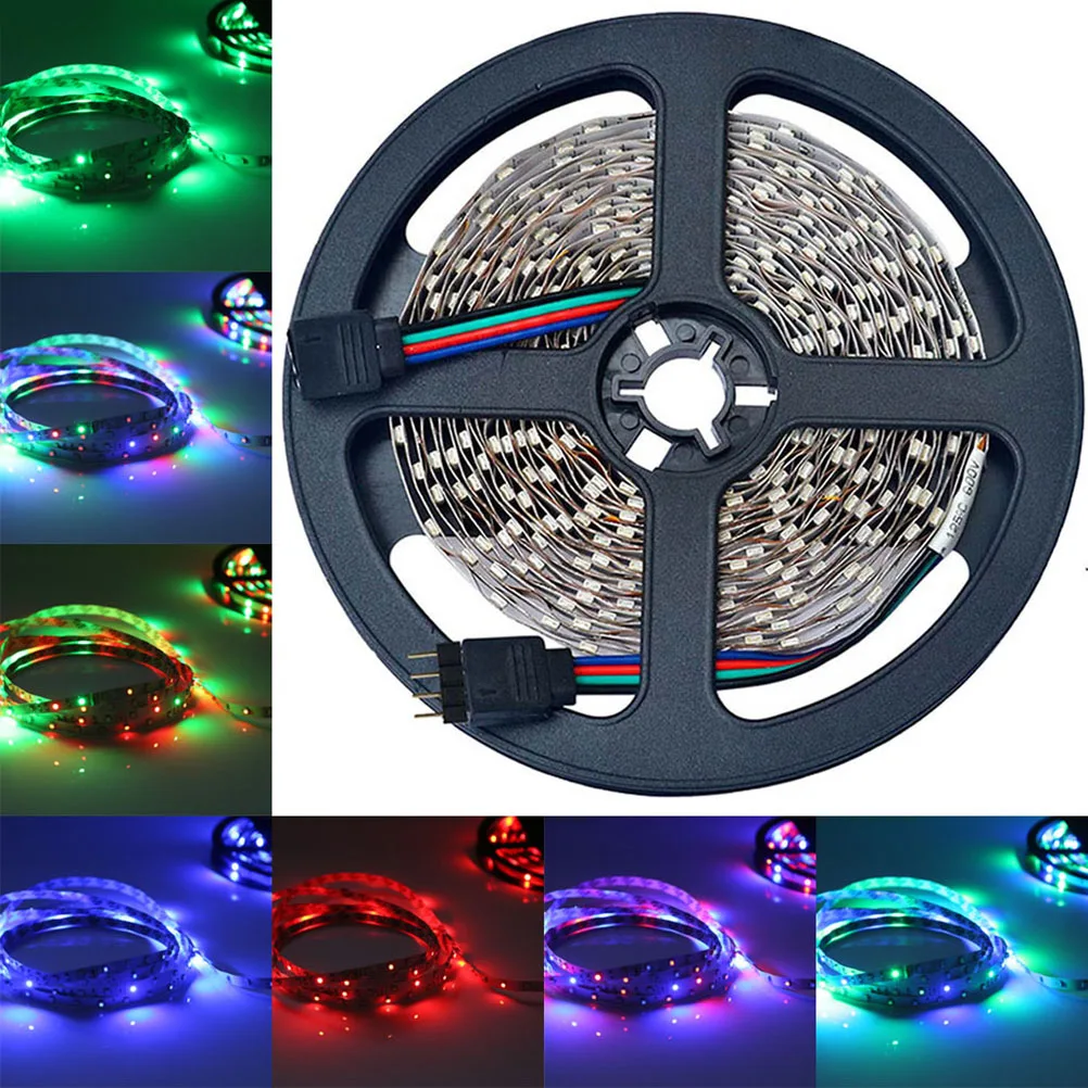 10M 600 LED Strip Light Non Waterproof SMD 3528 Flexible RGB Color Changing String Lights with