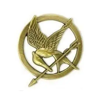 

1.3 Inch Antique Gold Bronze Plated The Hunger Games Mockingbird brooch Bird and Arrow Pin