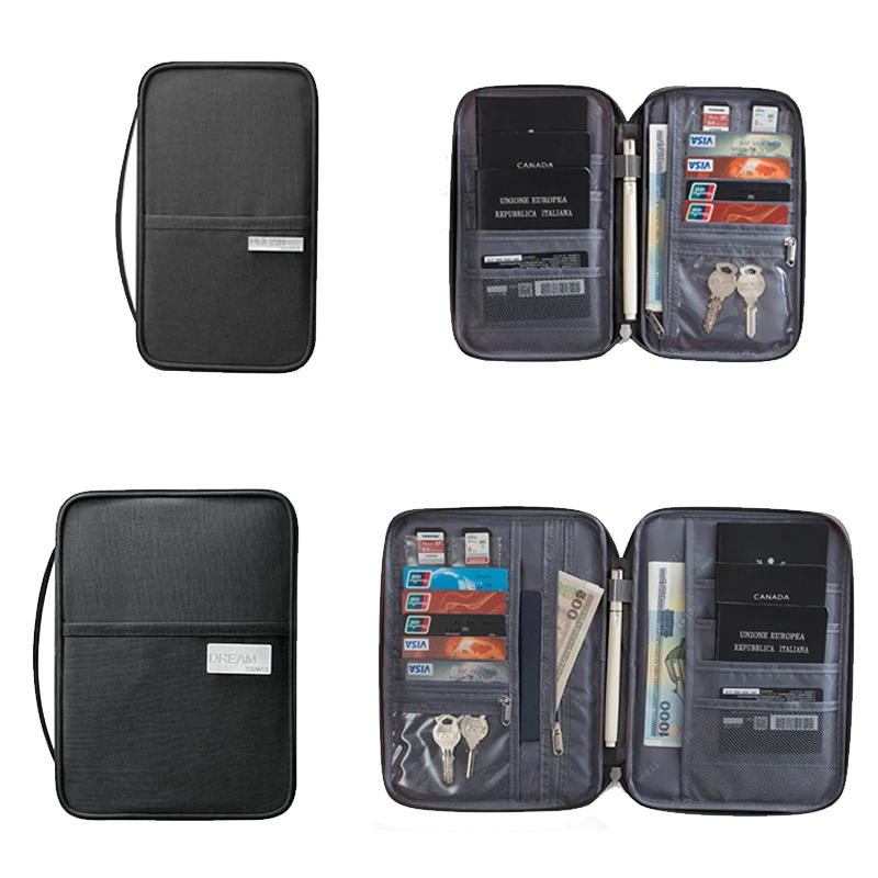 

Women Men Waterproof Passport Holder Large Travel Wallet Purse Organizer Case Document ID Credit Card Cover Passports Bag 116