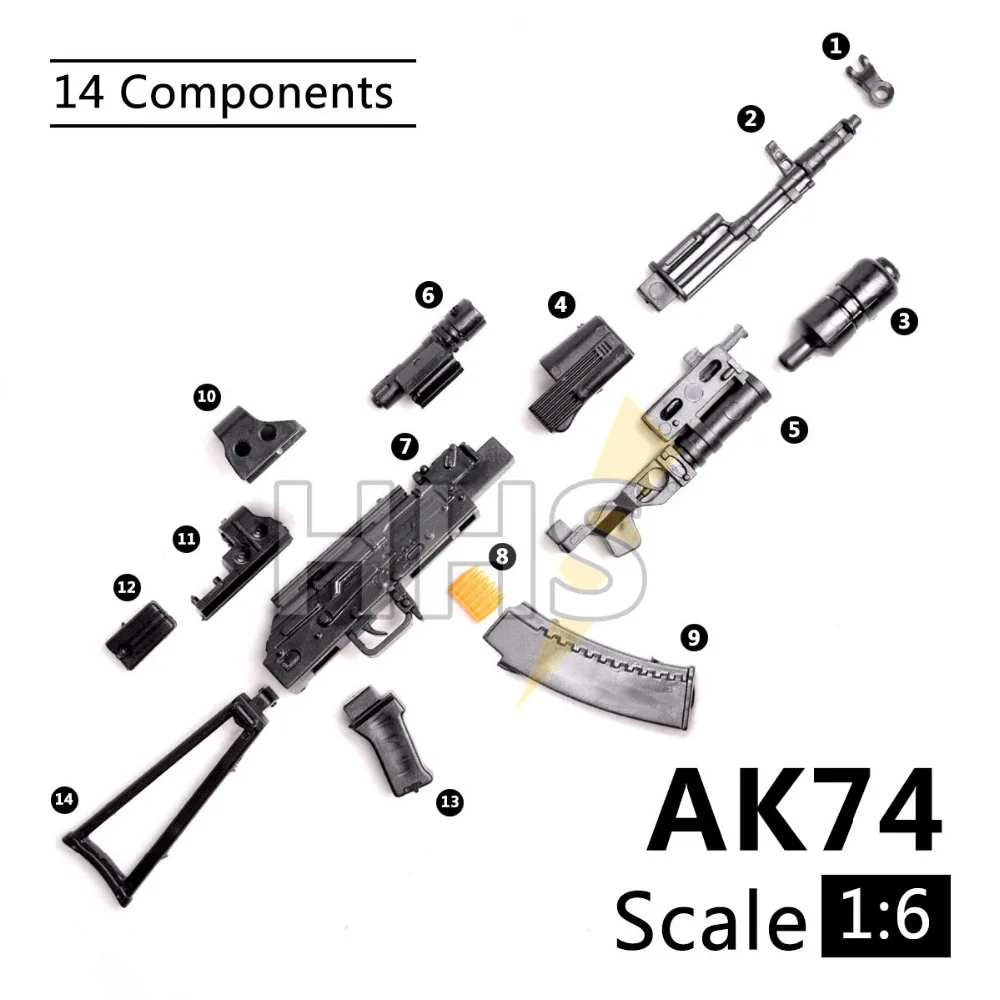 1:6 1/6 масштаб 12 дюймов фигурки AK74 винтовка пусковая модель пистолет 1/100 MG Bandai Gundam
