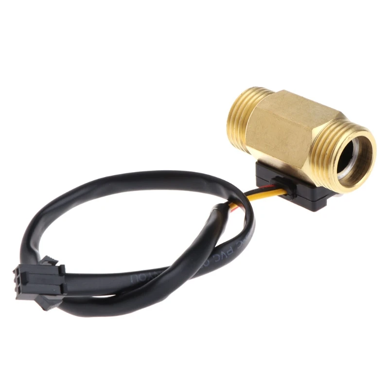 

OOTDTY 1PC Flow Sensor G1/2'' Water Flow Hall Sensor Switch 1-25L/min Flow Meter Flowmeter