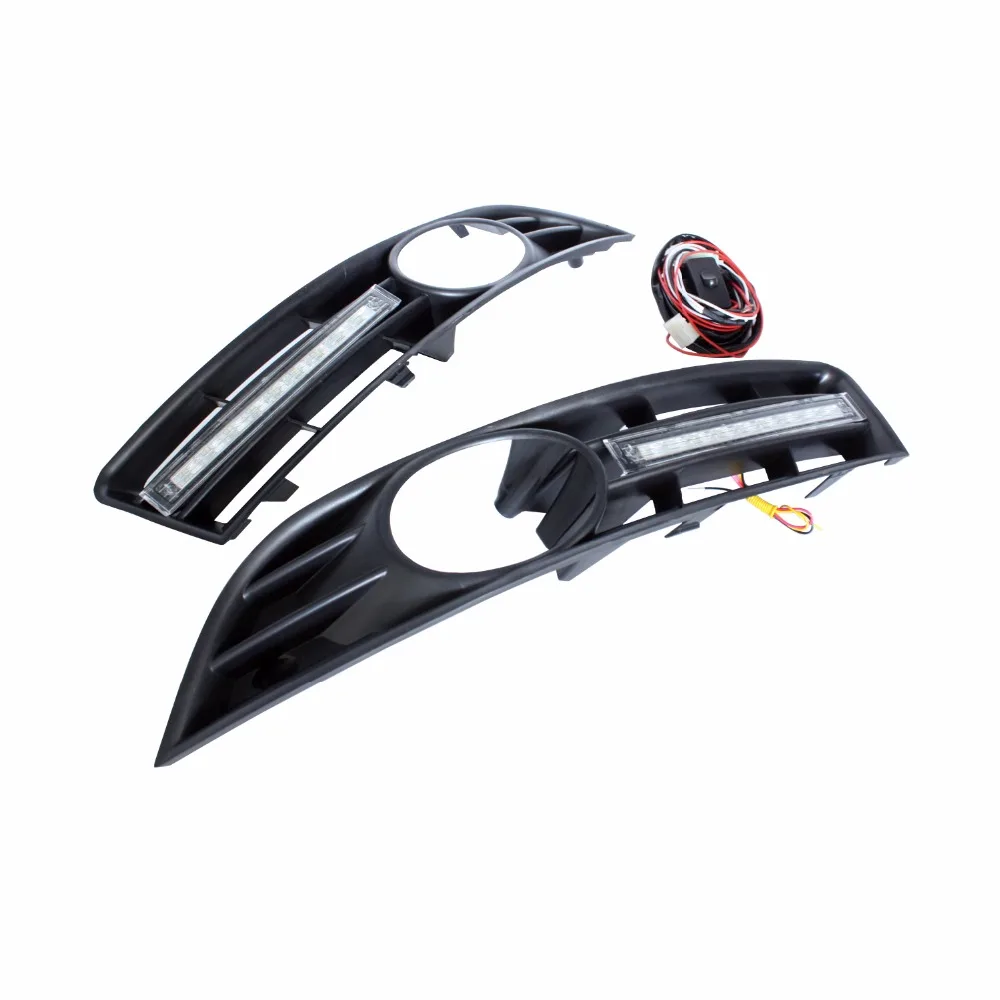 Car LED Daytime Running Driving Light Front Grilles Fog Lamp Covers Turn Signal Lights For VW Volkswagen Passat B6 2006-2009 Car LED Daytime Running Driving Light Front Grilles Fog Lamp Covers Turn Signal Lights For VW Volkswagen Passat B6 2006-2009