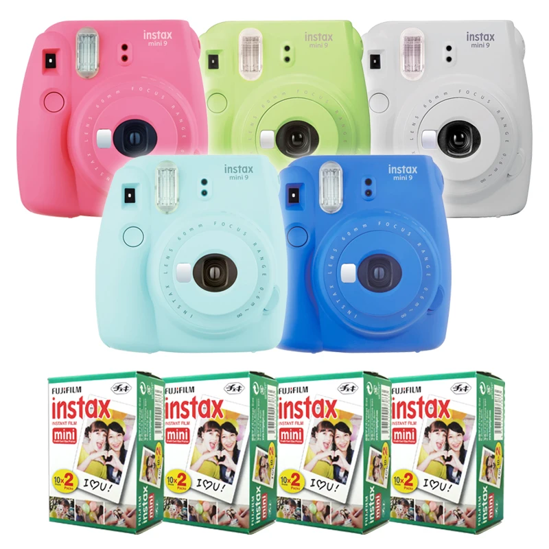 Fujifilm Instax Mini 9 мгновенная камера серии+ Fuji Instax Мини белая кромка мгновенная пленка 80 листов