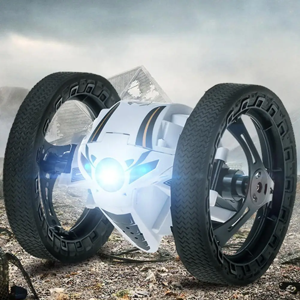 

2.4GHz 4CH Remote Control Mini RC Bounce Car Jumping Sumo Car 360 Degree Rotation w/ LED Light and Music (Style Random)