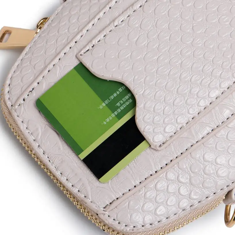 

Fashion ladie PU crocodile pattern shoulder Messenger bag ladies pure color embossing technology handbag small square package #F