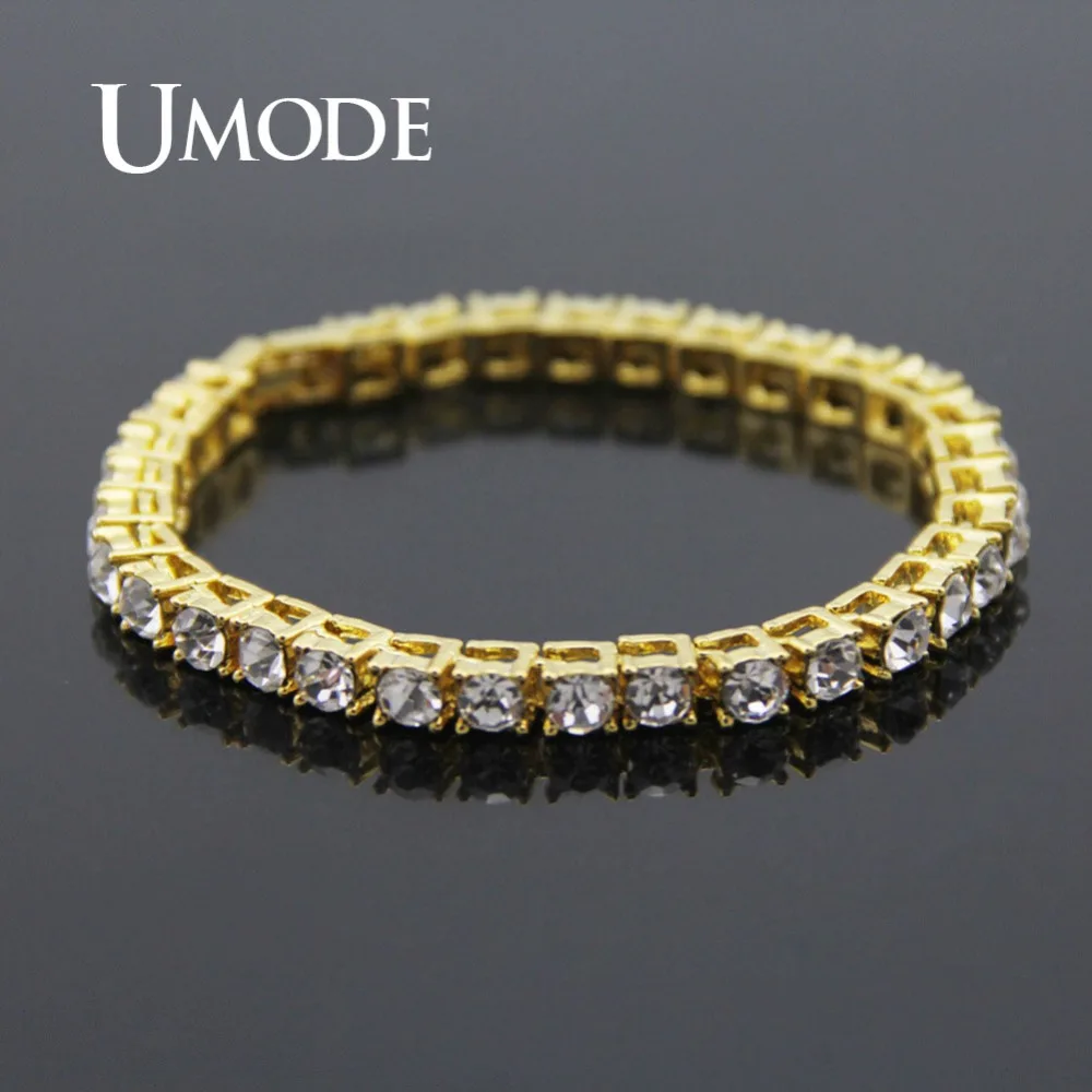 UMODE النساء الأزياء الفاخرة أساور فام الهيب هوب رجل سوار للتنس زركونيا سلسلة المفاجئة مجوهرات على شكل زر شارة heren UB0139