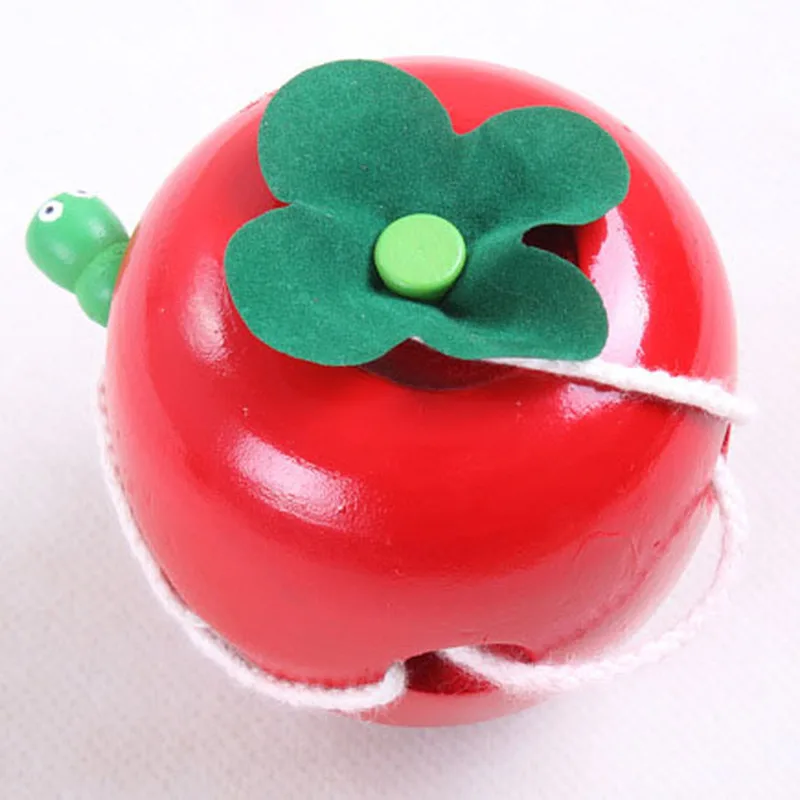 New Wooden Apple and Bug Threading Games Toys Hand Eye Coordination Fine Motor Skills Development Montessori Materials New Wooden Apple and Bug Threading Games Toys Hand Eye Coordination Fine Motor Skills Development Montessori Materials