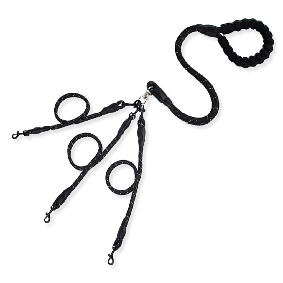 1Pcs High Quality Multiple Pet Leashes 2/3/4/5/6 in one Strong Nylon V/W Shape Dogs Leash | Дом и сад