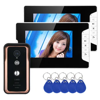 

Yobang Security Video Intercom 7"Inch Monitor Wired Video Doorbell Door Phone Intercom RFID Access Control Camera Entry System
