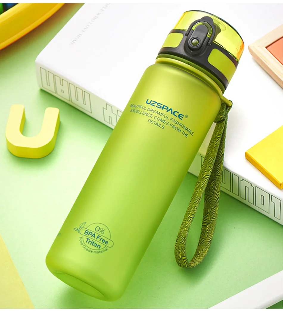 UZSPACE My Water Bottles 500ml Shaker Portable Sport Hiking Camping Space Fruit Juice Plastic Eco-Friendly Drinkware with filter3026-500_14