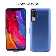 2018NEW 6000 мАч Батарея чехол для XIAOMI 8 внешних Мощность банк Зарядное устройство задняя крышка телефона для ми 8 MI6X/ двойной время использования