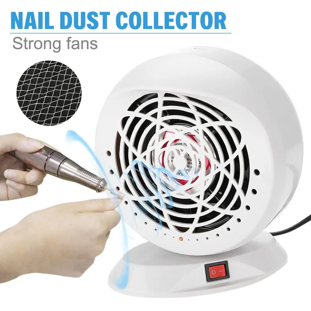 

220v 25W Strong Power Nail Dust Vacuum Collector Machine UV Gel Nail Polish Suction Cleaner Manicure Tools