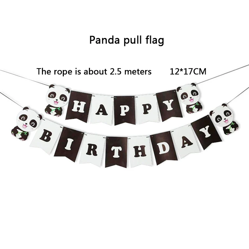 17 шт. панда черные украшения на день рождения гирлянды свадебные банты принадлежности Babyshower венок рогатки вечерние Декор конфеты бар